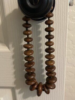 Wood beaded necklace